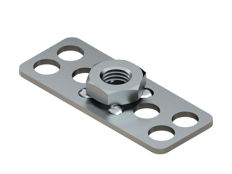 Metal Yapıştırma Somunlu Dikdörtgen Tip